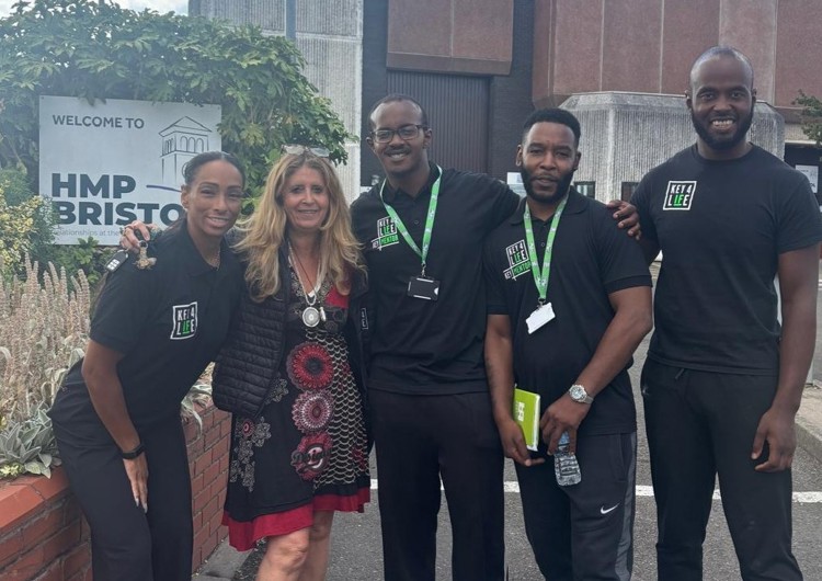 Eva and the Key4Life team outside HMP Bristol this month