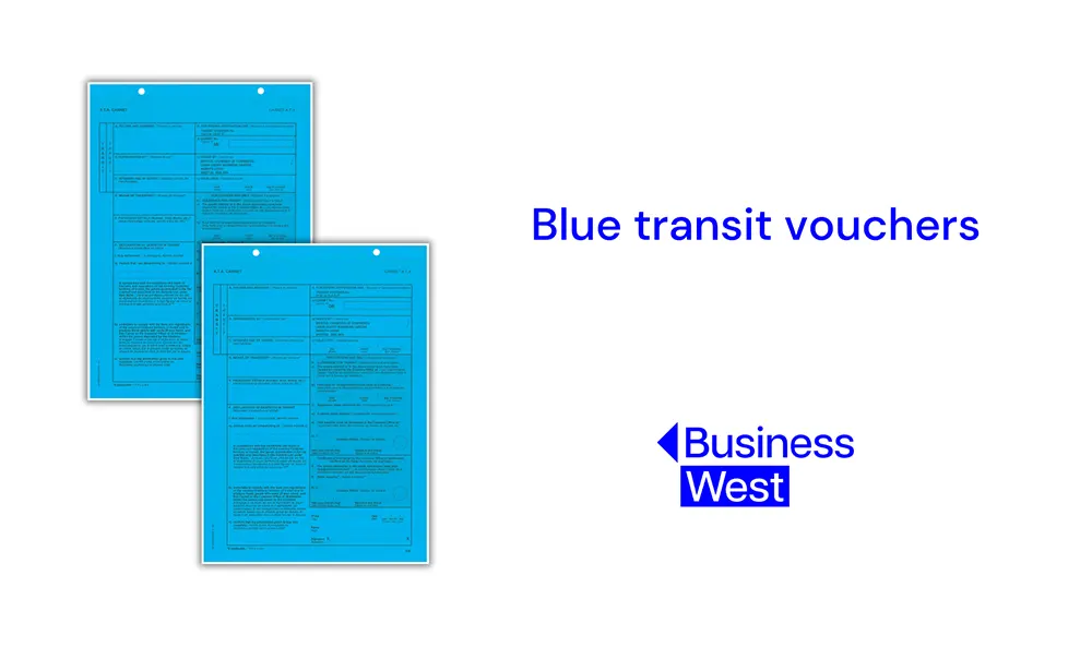 Carnet document - Blue transit vouchers
