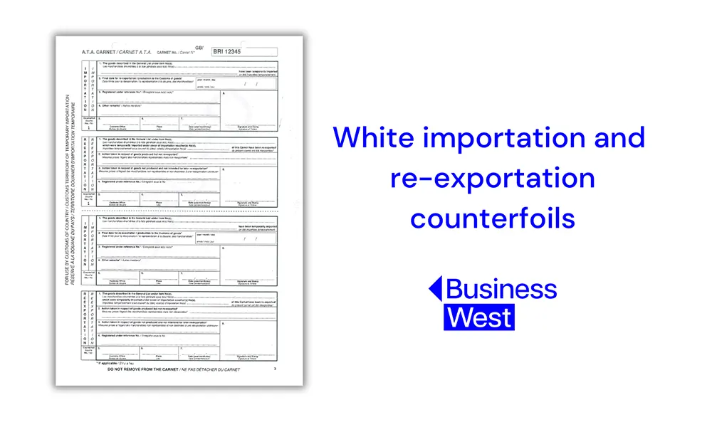 Carnet document - White counterfoils