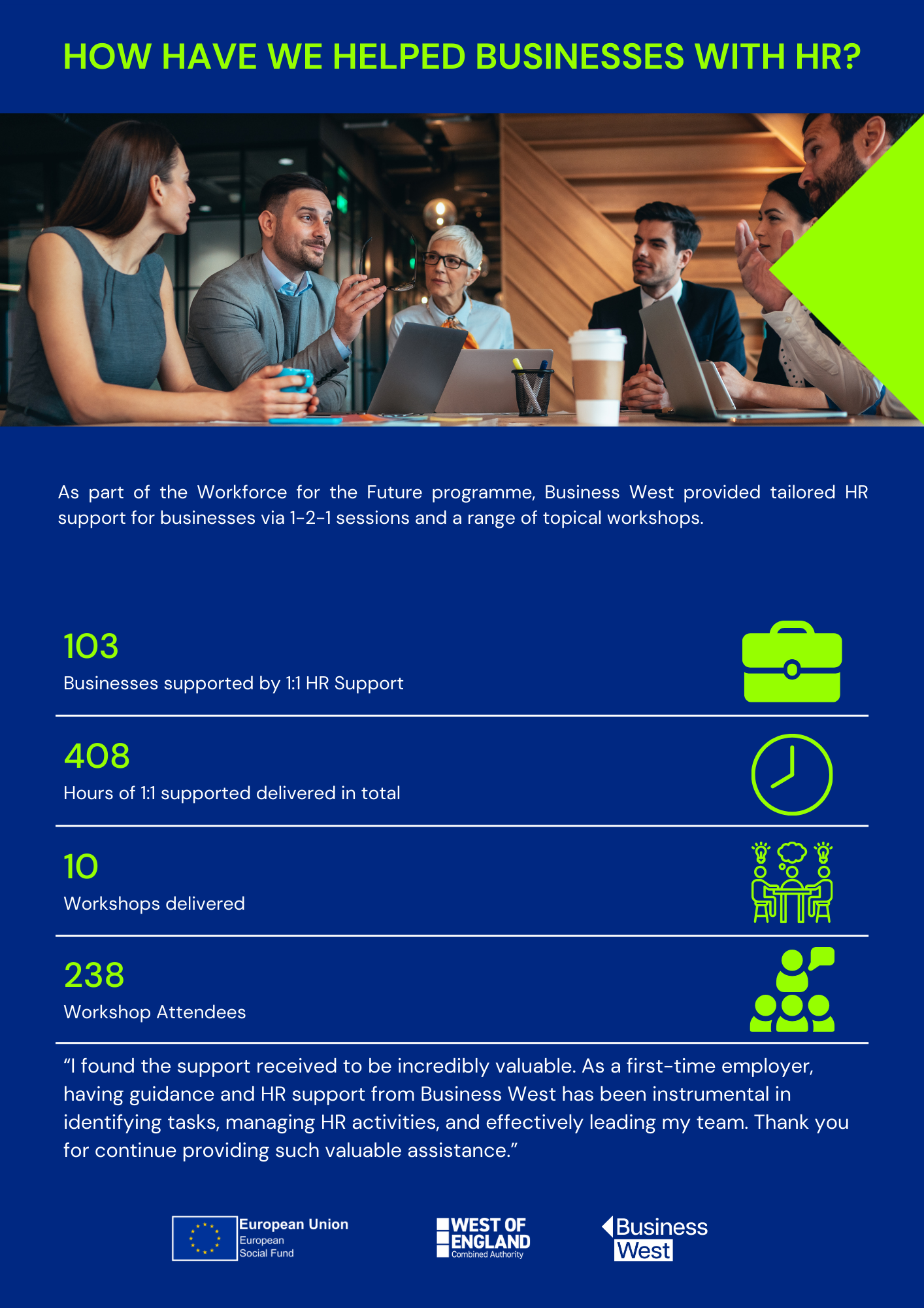 Statistics from the Workforce for the Future Programme